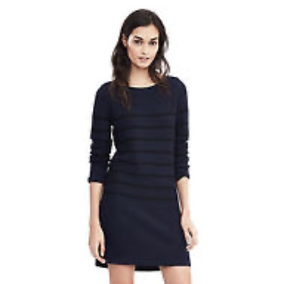 BANANA Republic • Long Sleeve Boat Neck Striped Sweater Dress - Picture 1 of 12